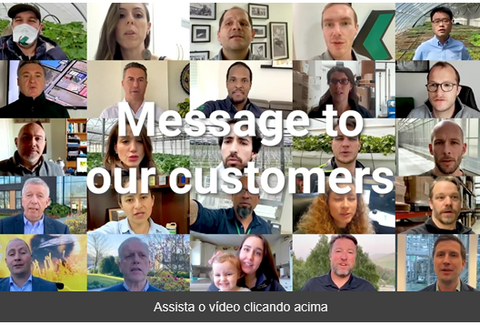 Mensagem para nossos clientes