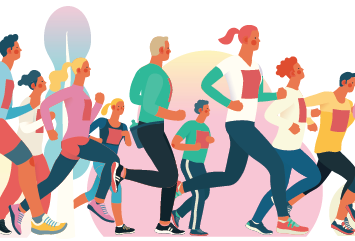 Colaboradores caminham em prol de um objetivo comum