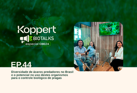 Ep. 44 Koppert Biotalks Edição CBE - Diversidade de ácaros predadores no Brasil e o potencial no uso destes organismos para o controle biológico de pragas