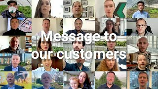 Mensagem aos clientes