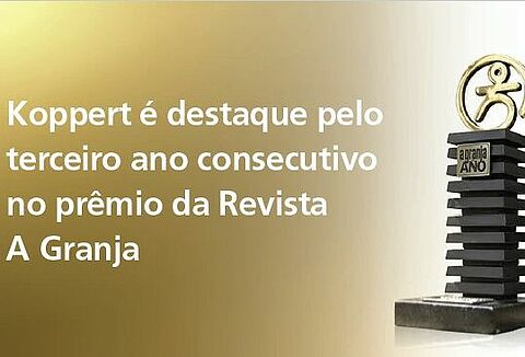 Koppert é destaque pelo terceiro ano consecutivo no prêmio da Revista A Granja